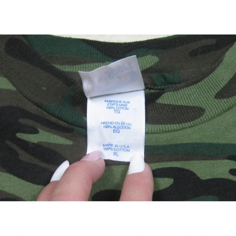 Vintage 90s Single Stitch Camo T-Shirt Men's (XL) Camouflage Outdoor Hunting USA